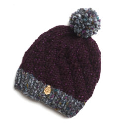 Swirl Twist Toque - Purple Disco
