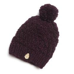 Swirl Twist Toque - Aubergine