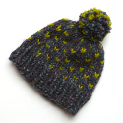 Hearts Around Toque - Variegated Purple + Green